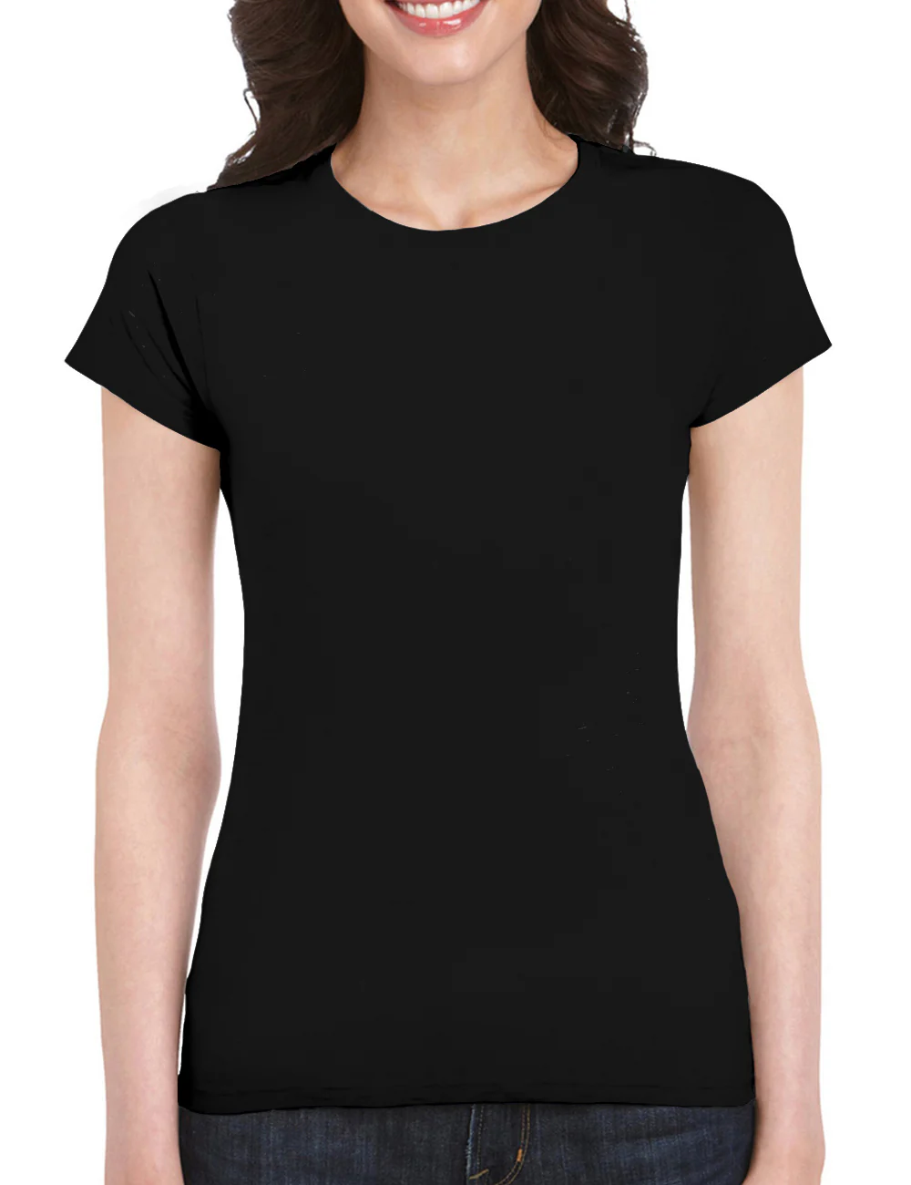 Personaliza tu camiseta manga corta Mujer (Negro)