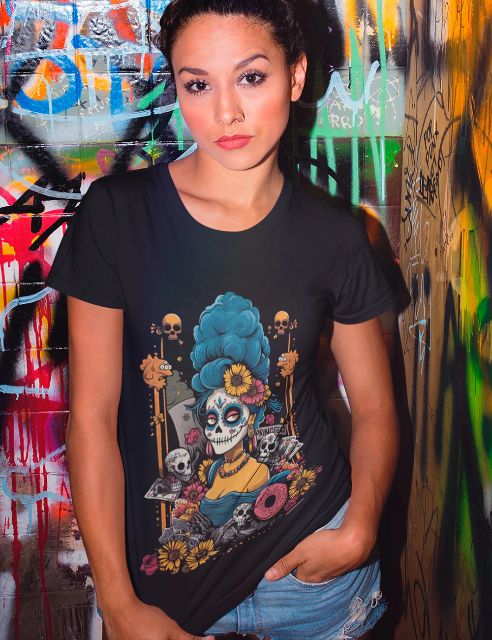 Blue hair woman - 484A - Image 2